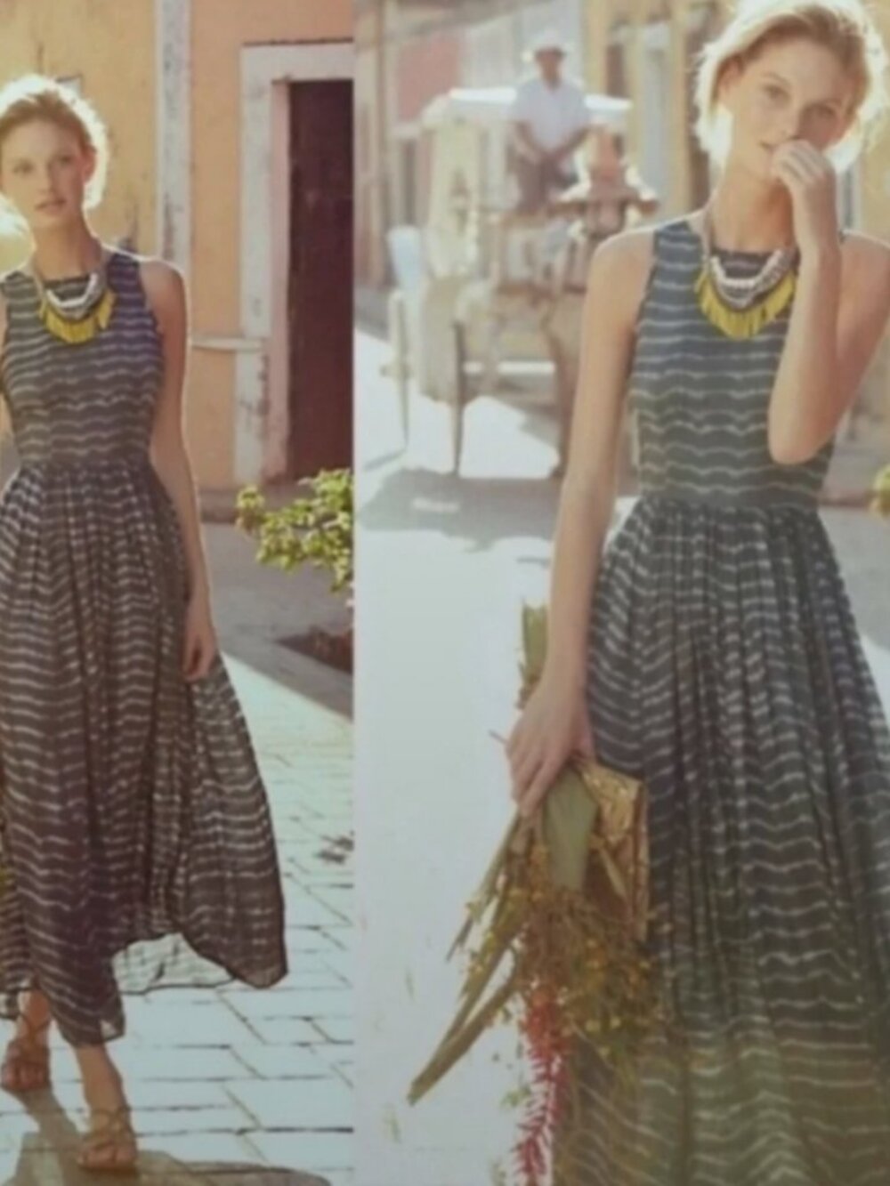 Neuw Gray/Green Tie-Dye Sleeveless Maxi Dress